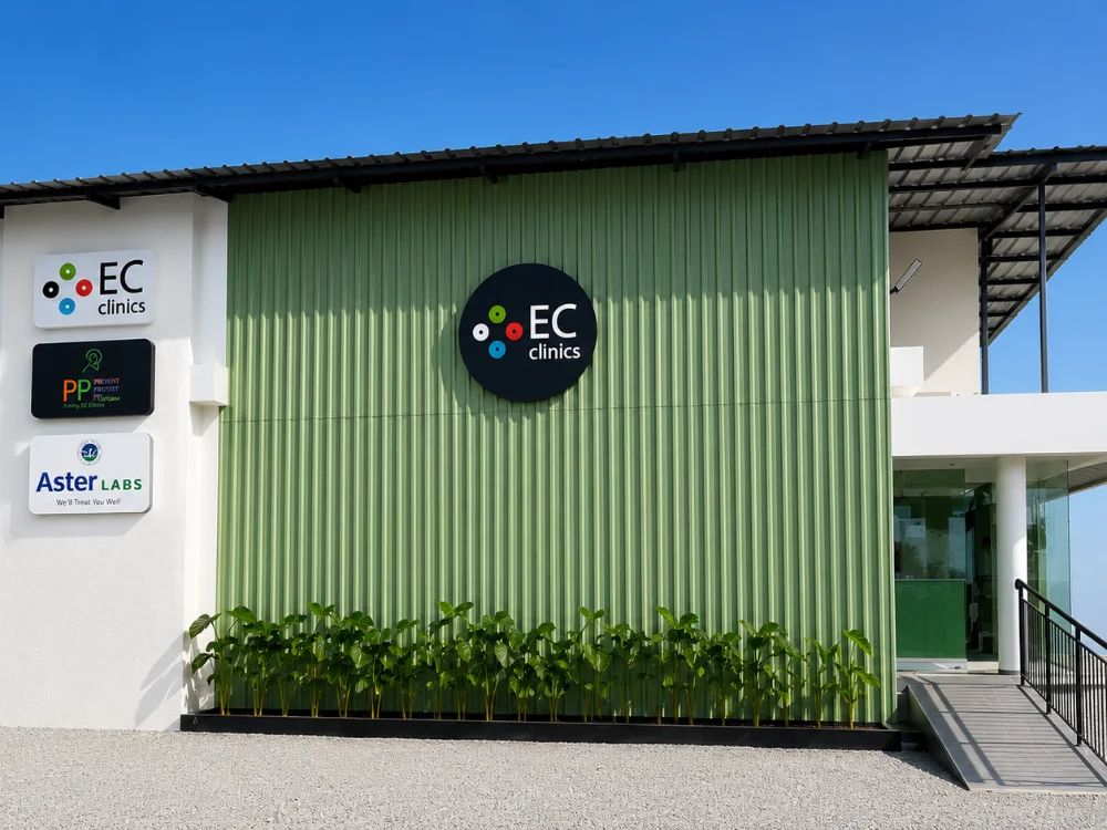 EC Clinics building at Malaparamba, Calicut
